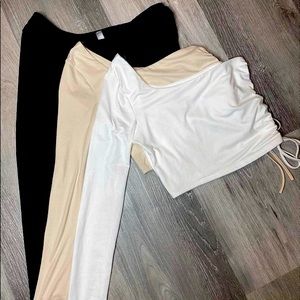 One shoulder crop top